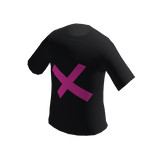 Crazy Color Black T with Pink Cross