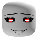 Crazy Face With Glowing Red Eyes 