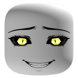 Crazy Face With Glowing Yellow Eyes