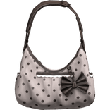 Cream Coquette Polka Dot Bow Shoulder Bag