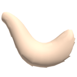 Cream Furry Cat Tail