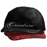 'creature' red emo grunge double stack cap