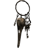 Creepy Bird Skull Vintage Keys
