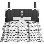 ♡ ꒰ creepy cute coraline button dress black white