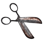 Creepy Horror Rusty Shears/ Scissors eating u