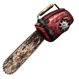 Creepy Rusty Chainsaw Back