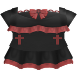 creepycute gothic ouija black and red dress