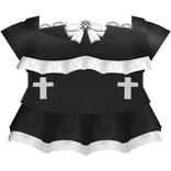 creepycute gothic ouija black and white dress