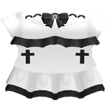 creepycute gothic ouija white and black dress