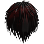 crimson emo scene messy vkei hair