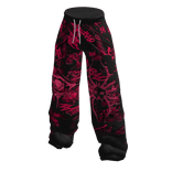 Crimson Graffiti Wide Pants