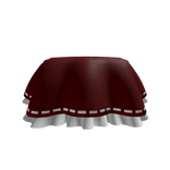 Crimson Red White Short Ruffle Skirt (Stripe)