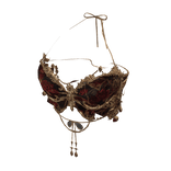 🦋 Crimson Rose Goddess Y2K Butterfly Top