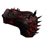 Crimson Spiky Pauldron Left