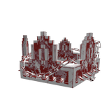 Crimson White Gothic Chained 8-Bit Crown 