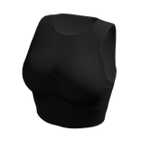 Crop Top Black Basic Tight Baby Baddie Tee Shirt