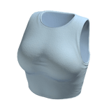 Crop Top Blue Basic Tight Baby Baddie Tee Shirt