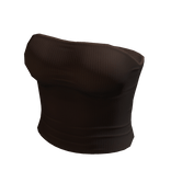 Crop Top Brown Basic Baby Baddie Tight Tee Shirt