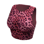 Crop Top Pink Leopard Basic Tight Baddie Tee Shirt