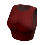 Crop Top Red Basic Tight Baby Baddie Tee Shirt