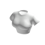 Crop Top White Basic Tight Baby Baddie Tee Shirt