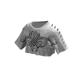 Cropped Baggy Y2K Graphic Tee (Grey)