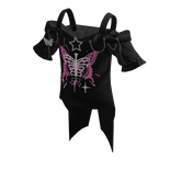 Cropped Butterfly Shirt