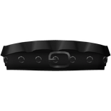 cropped leather belt ruffled top in black