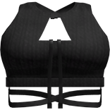 Cropped Vest with Straps and Cutout