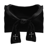 Cross Chrome Y2K Knot Neck Pouch Sweater Black