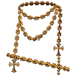 Cross long body chains Chrome Gold