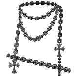 Cross long body chains Chrome Silver