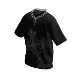 Cross T-Shirt w/ Silver Chain