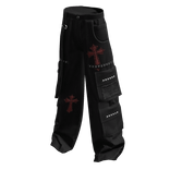 Cross Y2K Cargo Pants Black & Red