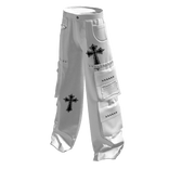 Cross Y2K Cargo Pants White & Black