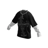 Cross Y2K Layered Shirt w/ Cross Chain