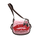 Vintage 2000s Velour Crossbody bag | Brown & Pink 