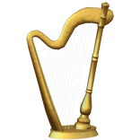 Cupid's big harp - gold