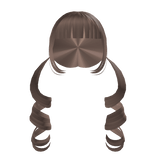 Curly Brown Pigtails