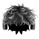 Curly Cool Boy Hair w/ Headphones(Black & White)