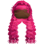 Curly Crimped Beachy Waves (Hot Pink)