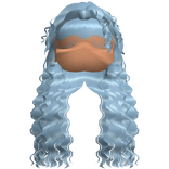 Curly Crimped Beachy Waves (Icy Blue)