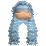 Curly Crimped Beachy Waves (Icy Blue)