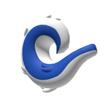 Curly Dog Tail - Blue Kitsune