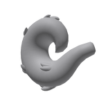 Curly Dog Tail - Light Grey