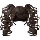 Curly Gyaru Pigtails In Brown