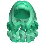 curly hair combo updo in jade green