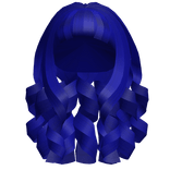 curly hair combo updo in navy blue