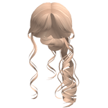 Curly Messy Low Bun in Blonde 