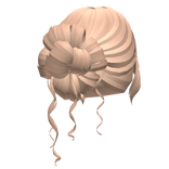 Curly Pulled Back Loose Updo Bun (Blonde)